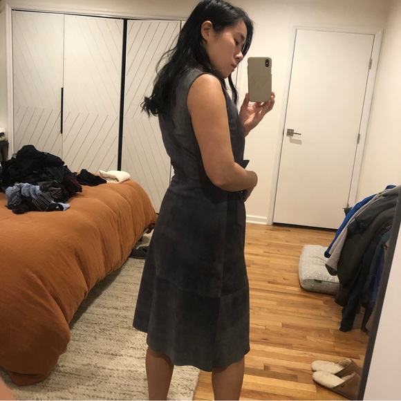 Iris & Ink Suede Leather Dress US4 - Picture 4 of 11